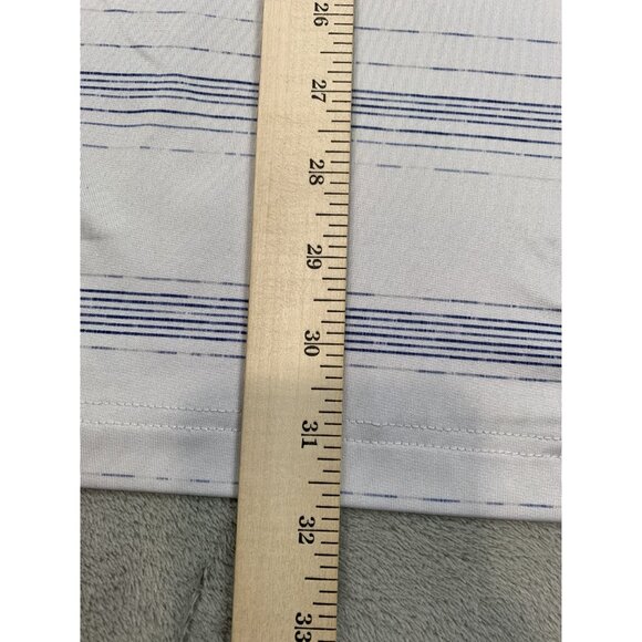 Callaway Men's Opti-Dri Polo Shirt XL White & Light Blue Striped Elastane - Picture 6 of 8